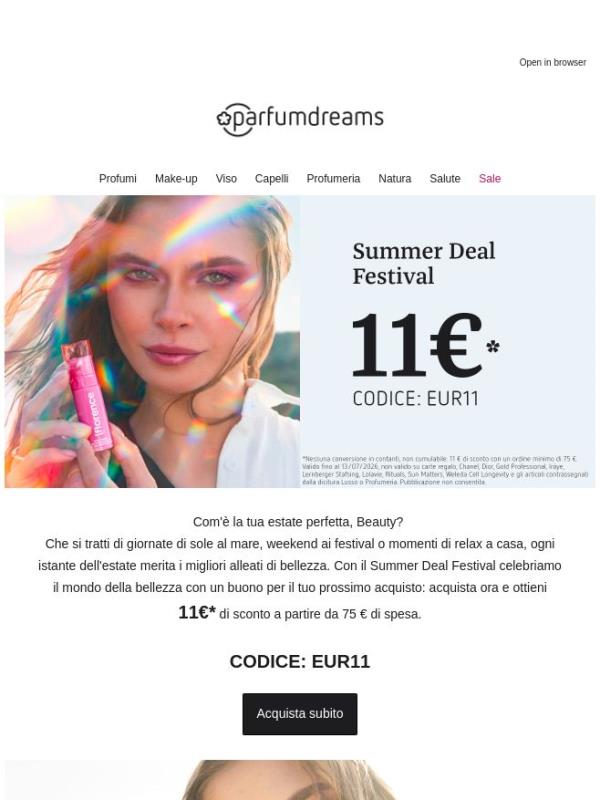 Buono da 11 € per i tuoi prodotti essenziali, Beauty