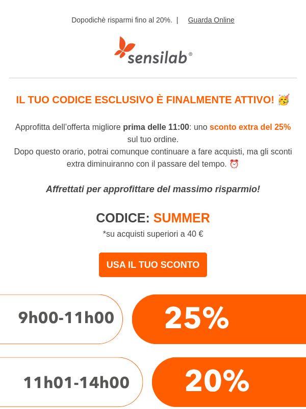 CODICE SCONTO fino al 25%😍