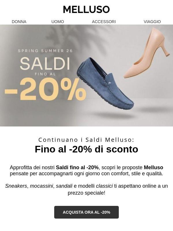 Saldi Melluso: fino al -20%, si parte!🙂
