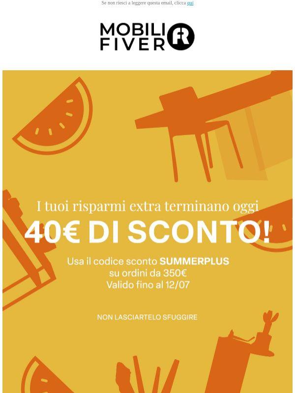 Ultimo giorno per usare il codice SUMMERPLUS