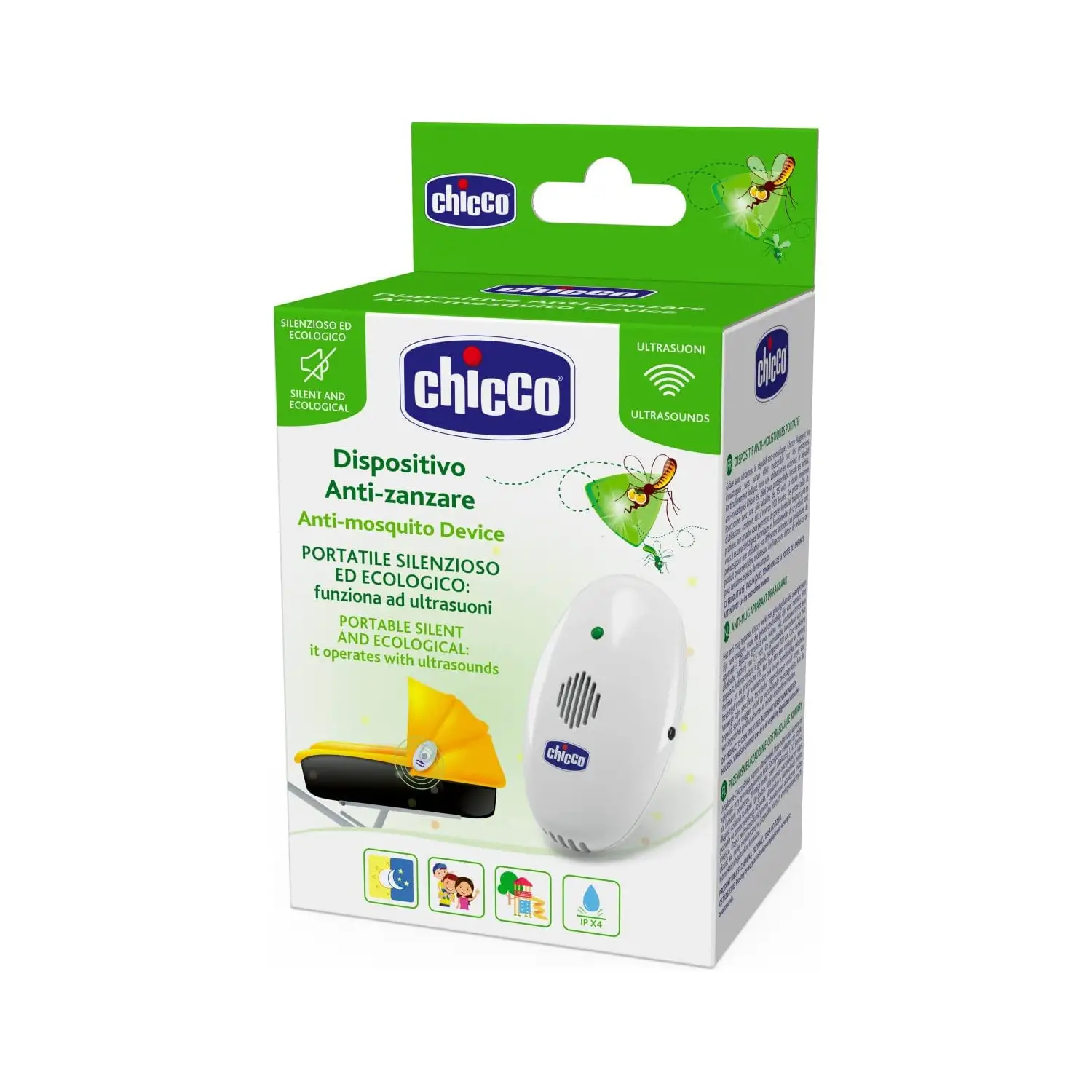 Chicco  Dispositivo Antizanzare  a Ultrasuoni Zzzz No Portatile Con Clip