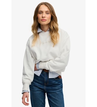 Felpa Script Brand Loose bianco sporco