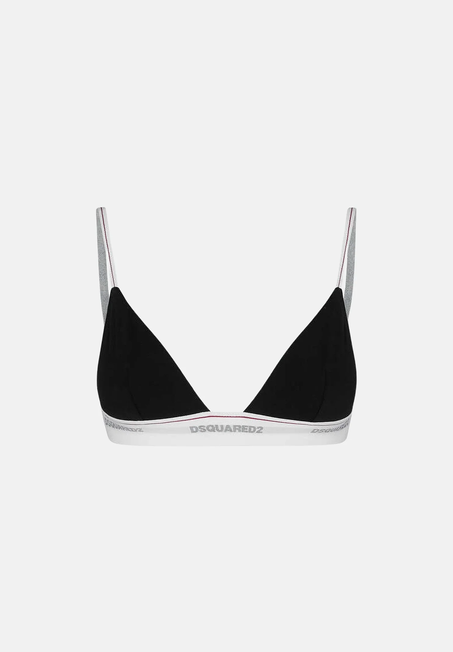 Image of DSQUARED2 Reggiseno a triangolo nero da donna con logo
