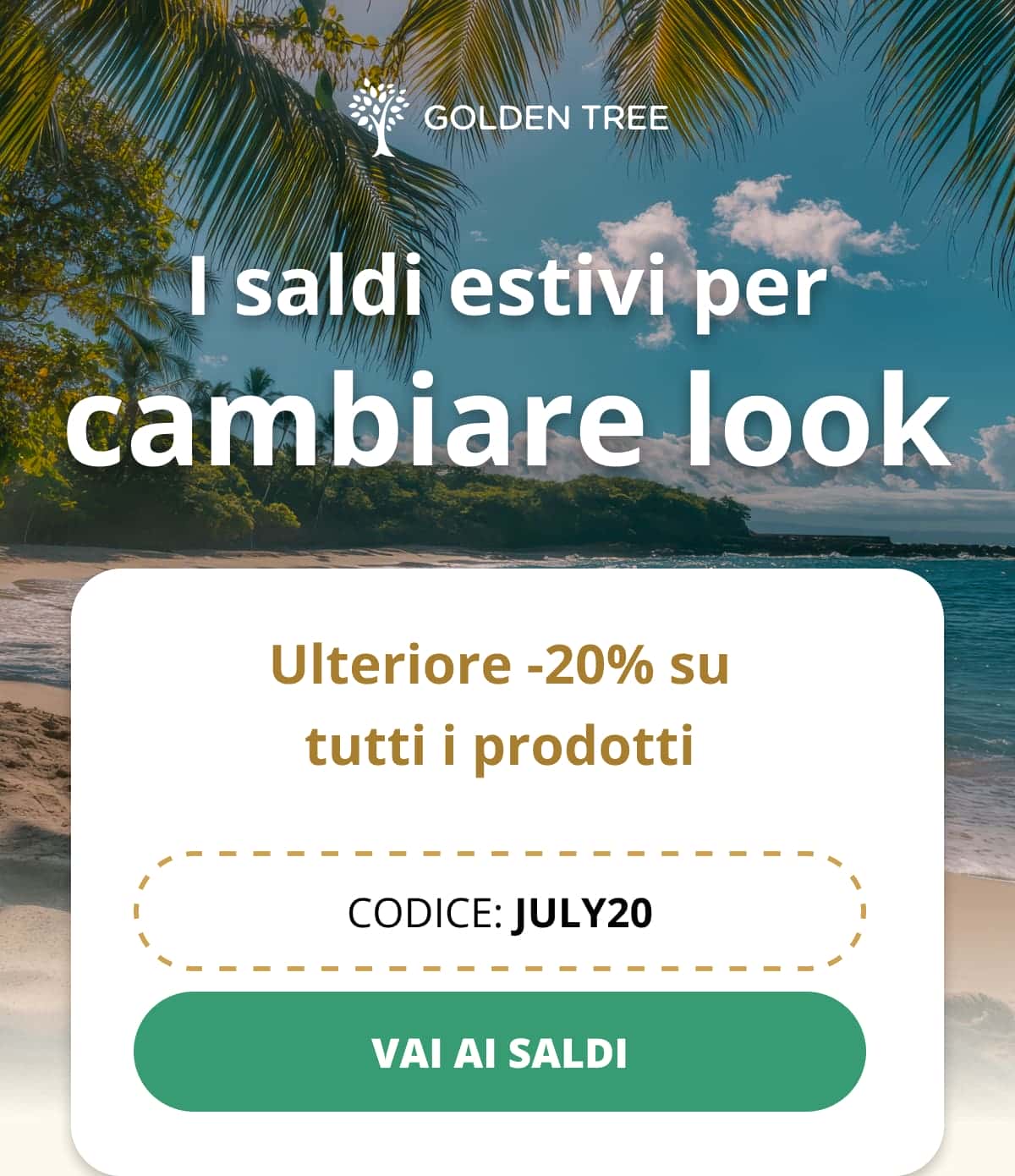 I saldi estivi per cambiare look Ulteriore -20% su tutti i prodotti Codice: JULY20  >> VAI AI SALDI <<