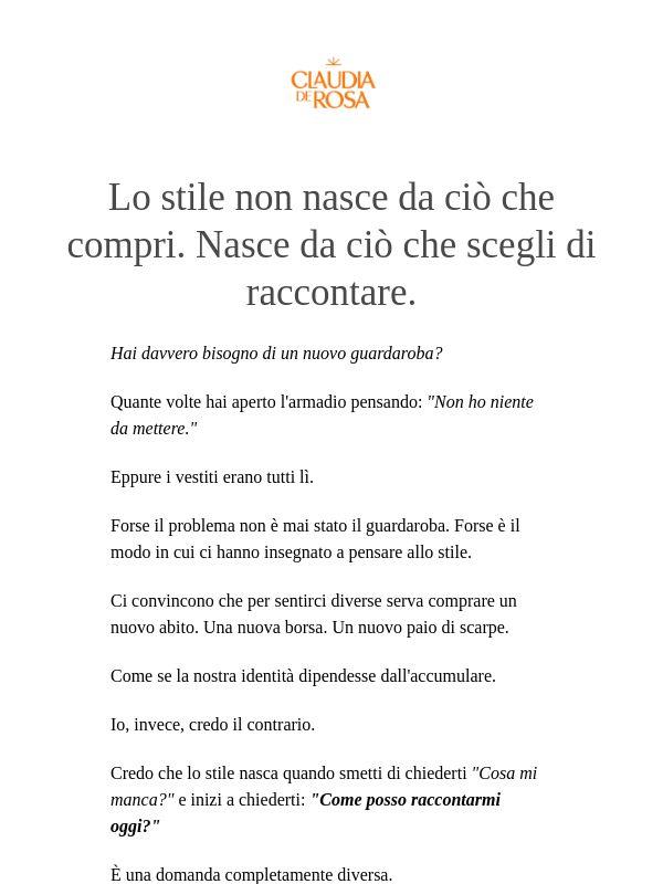 Il problema non è il tuo armadio