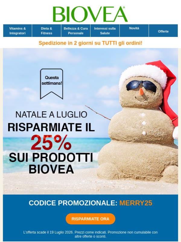 🎁 Scarta i Risparmi Estivi: Vendita di Natale a Luglio!