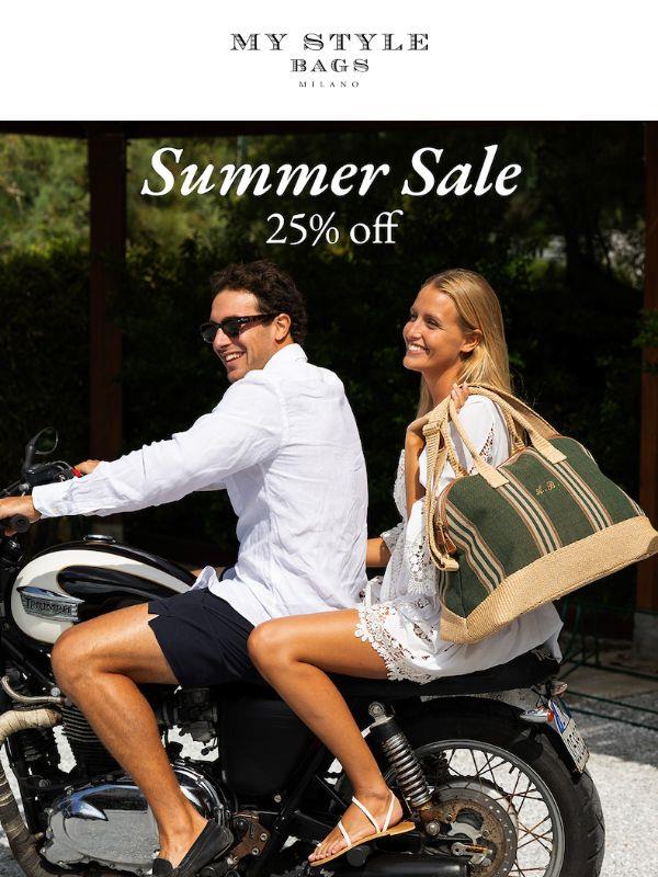 Saldi Estivi: -25% su tutta la Collezione SS26