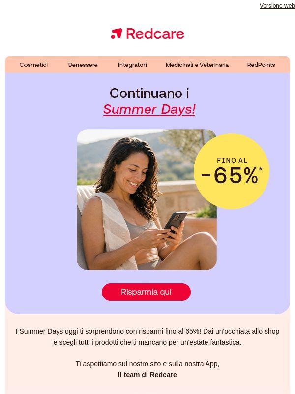 Summer Days: risparmia fino al -65% 😎