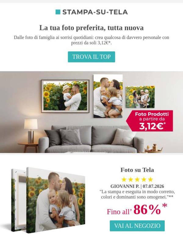 Quale ricordo di famiglia merita la tua parete?