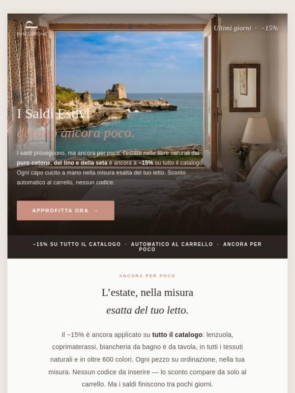 I Saldi Estivi durano ancora poco: −15% su tutto