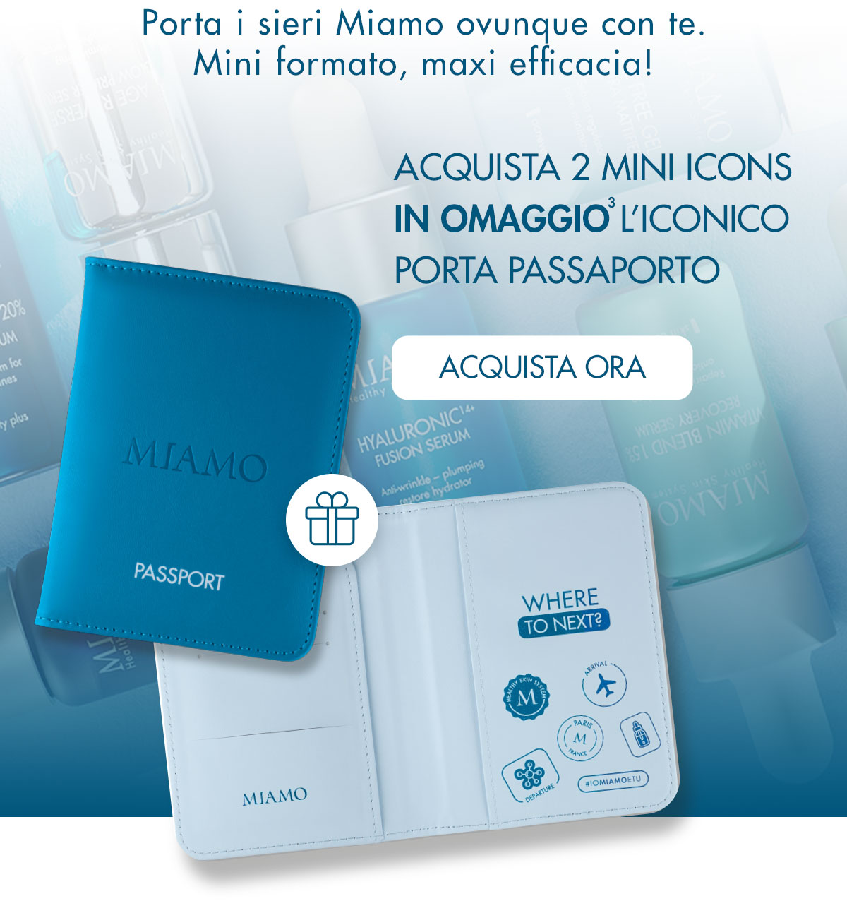 sultima occasione per acquistare 2 min icons, in omaggio il porta passaporto