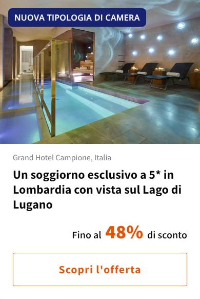 Un soggiorno esclusivo a 5* in Lombardia con vista sul Lago di Lugano