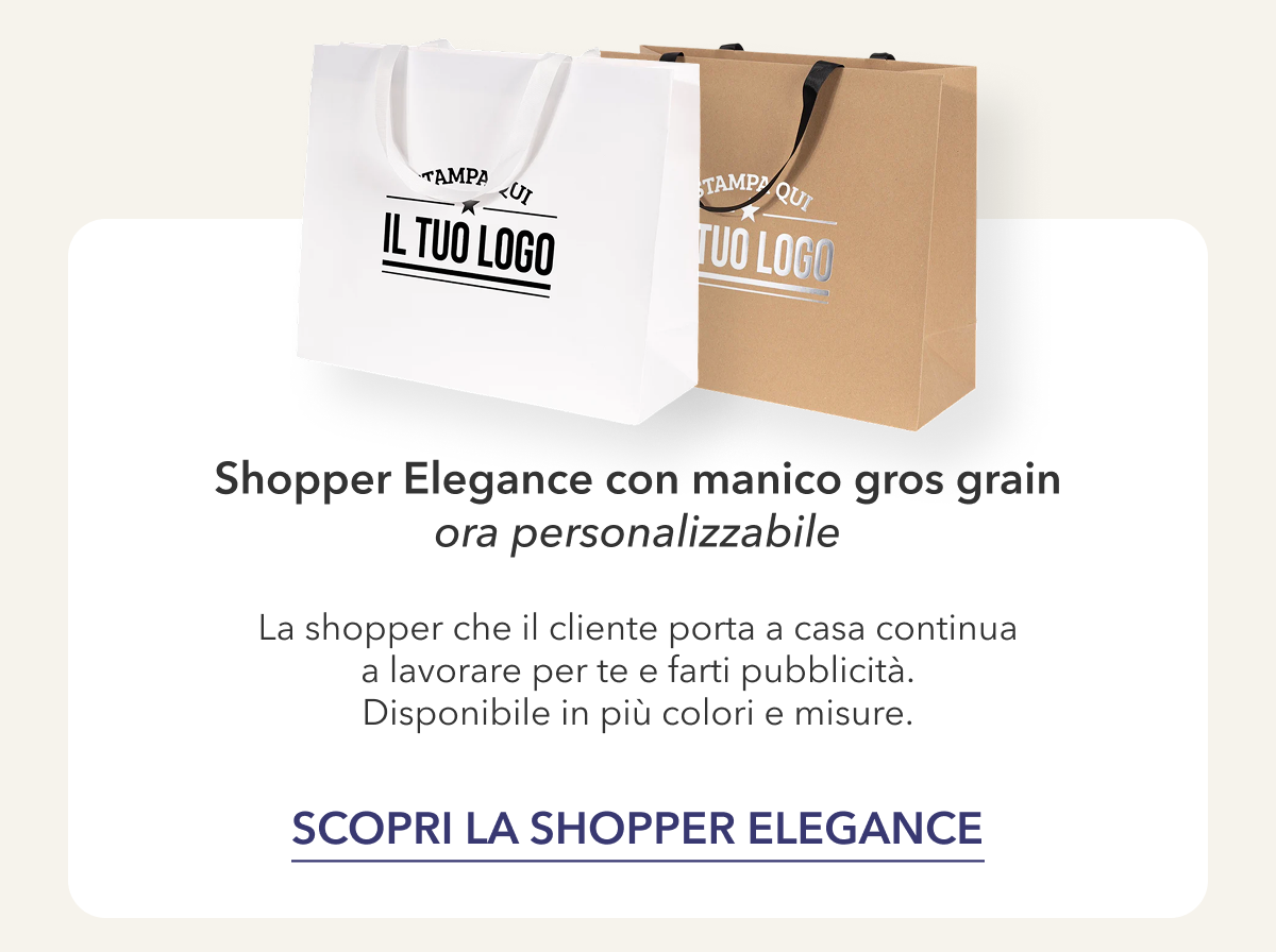Shopper Elegance con manico gros grain