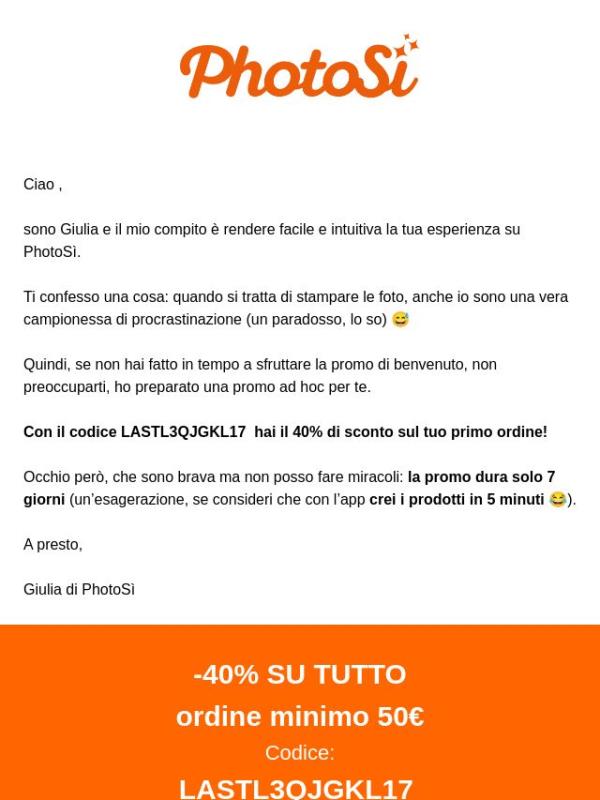 Nuovo 🎁 per te: -40% su tutto