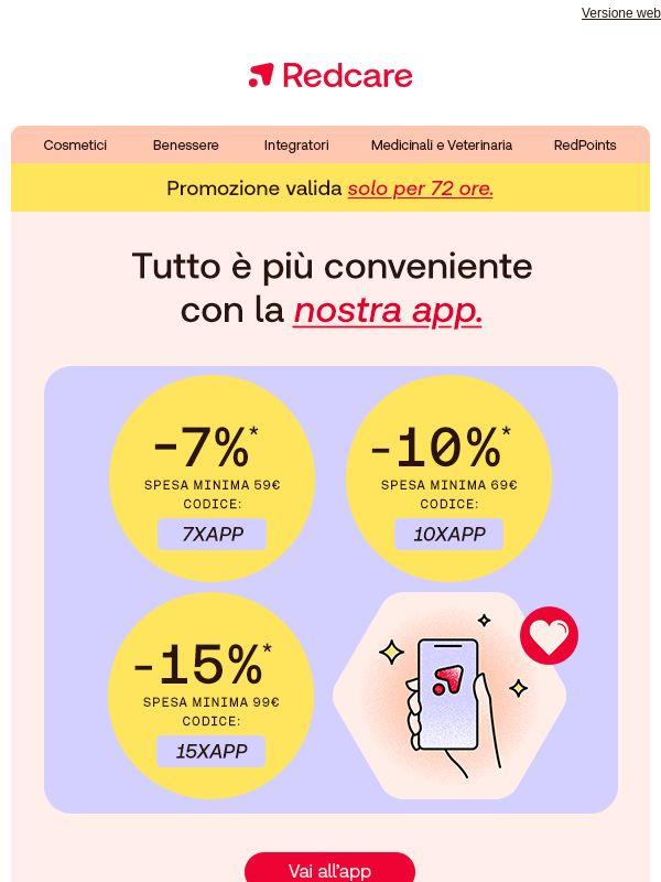 Risparmia fino al 15% con la nostra app! 😊