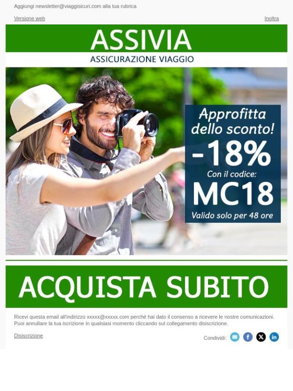 - 18% su tutte le nostre polizze!