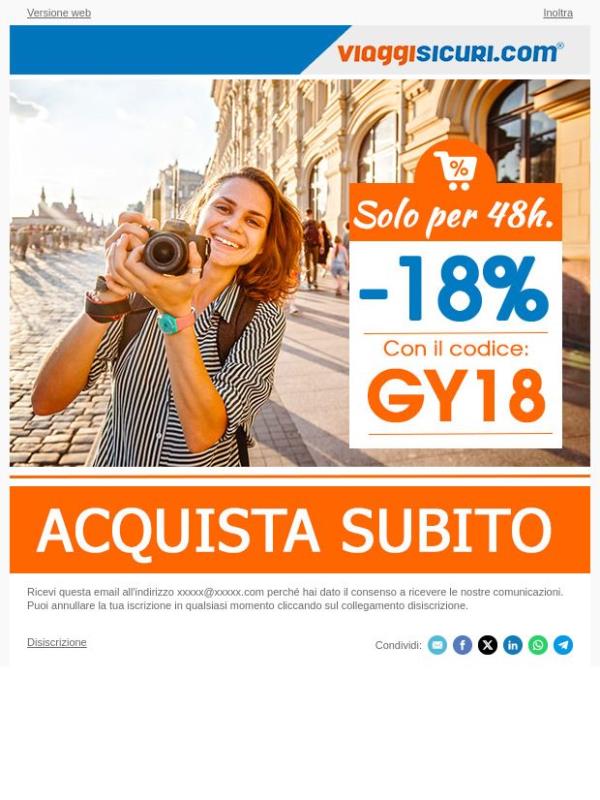 - 18% su tutte le nostre polizze!