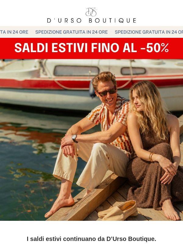 Continuano i saldi estivi 🤩 Sconti fino al -50% su tutto
