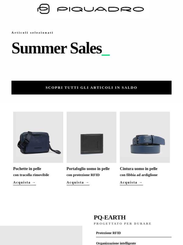 Accessori Piquadro, ora in saldo