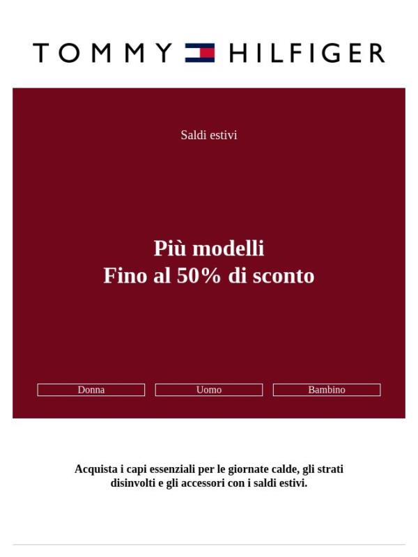 Fino al -50% con nuovi modelli estivi.