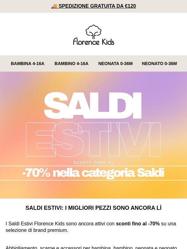 ⏳ ANCORA IN SALDO: FINO AL -70% SU FLORENCE KIDS