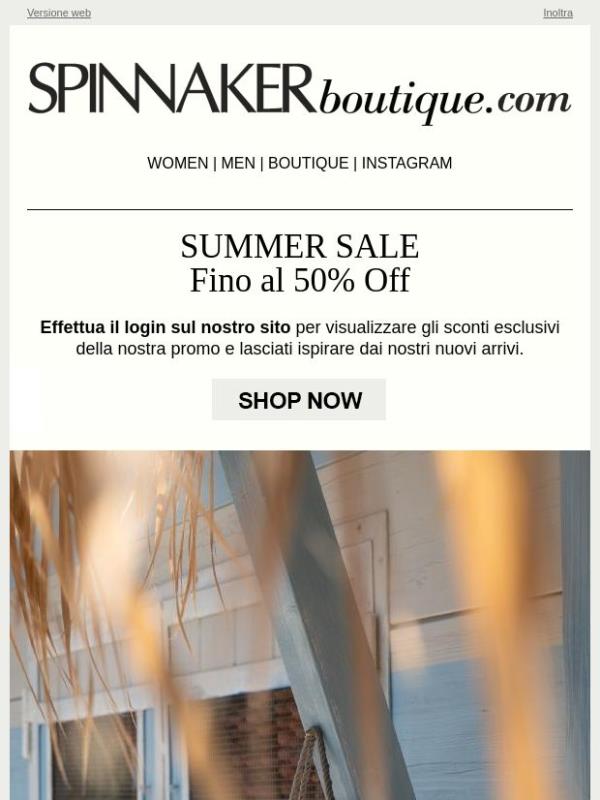 SUMMER SALE: Ora, fino al 50% Off sulla PE26