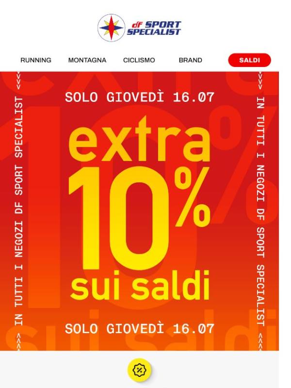 In tutti i negozi: Extra 10% sui saldi!