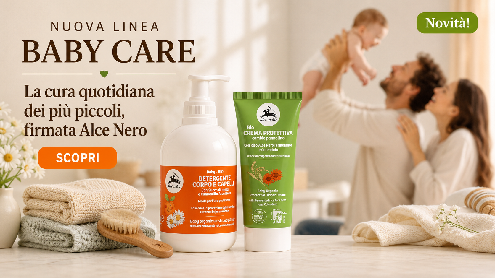 Alce Nero presenta la sua nuova linea  baby care