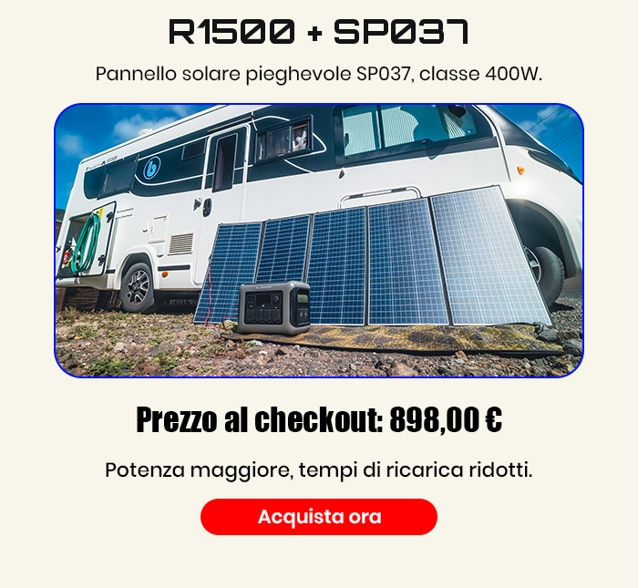R1500 + SP037 Pannello Solare 400W