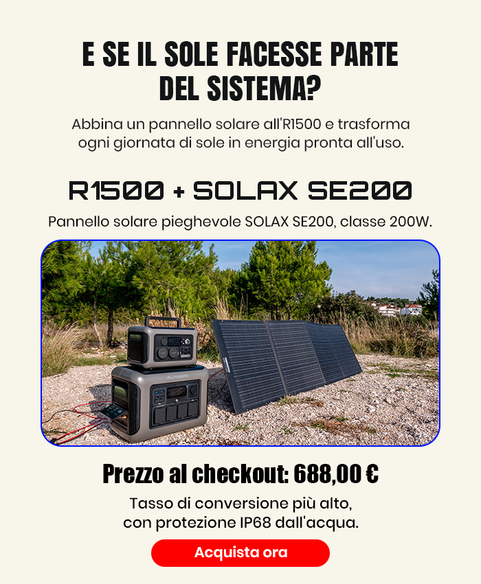R1500 + SOLAX SE200 Pannello Solare 200W