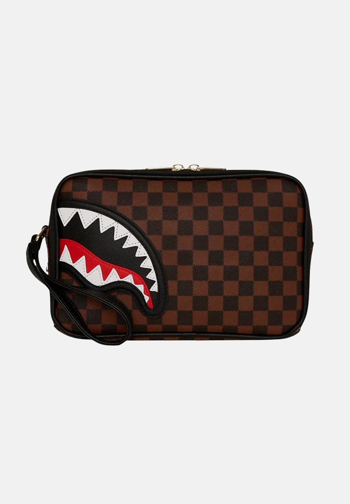 Image of SPRAYGROUND Pochette Sawtooth Sharks In Paris marrone per uomo e donna