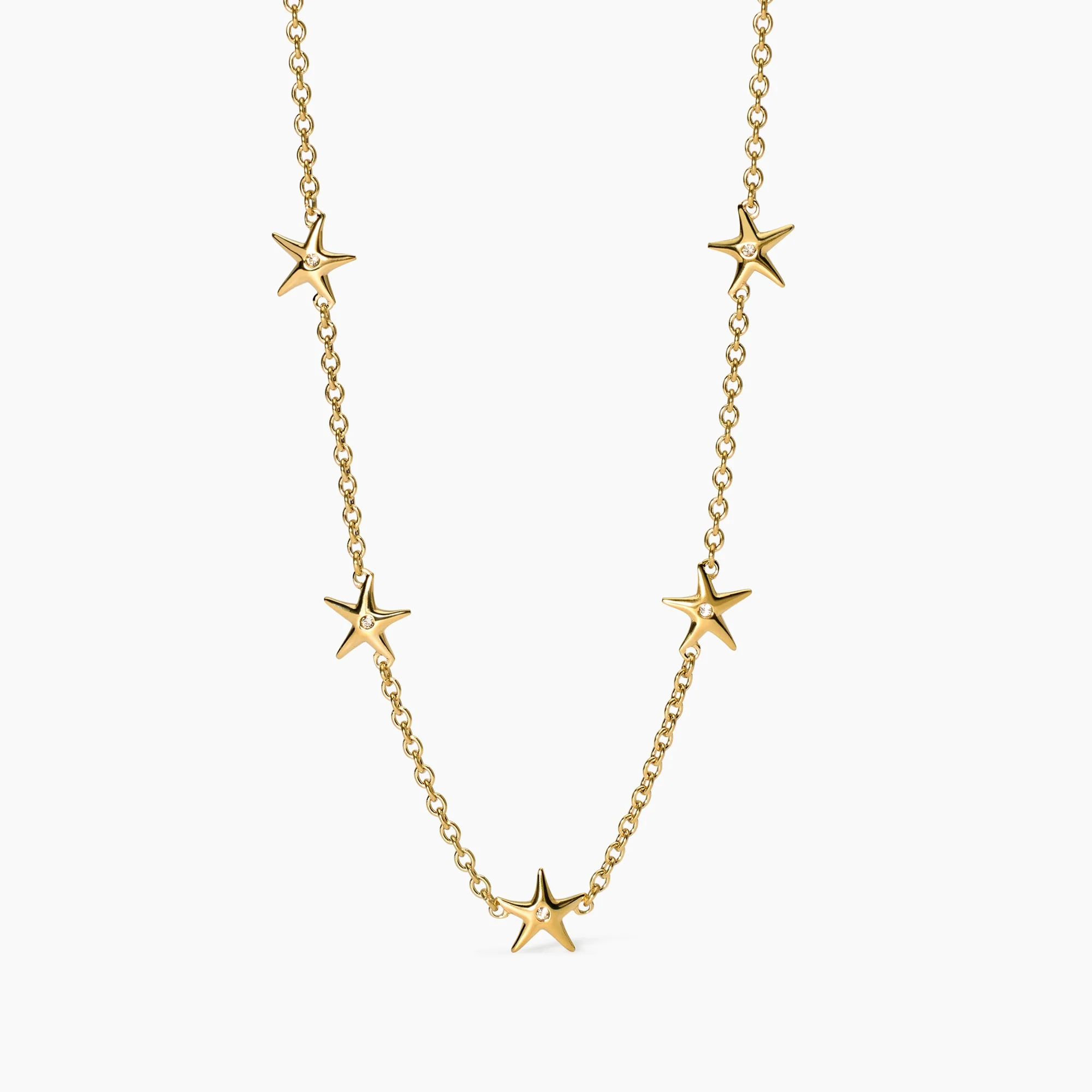 Image of Girocollo dorato con stelle marine STYLE 19