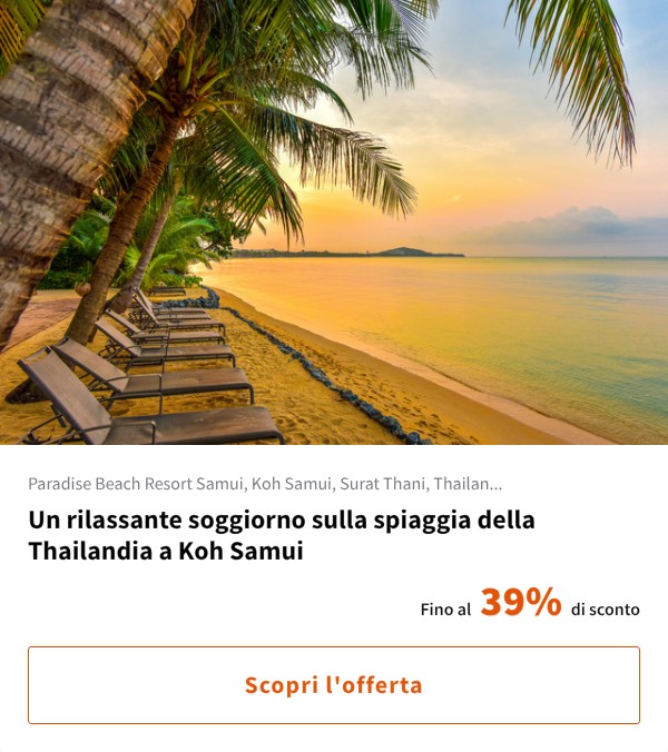 Un rilassante soggiorno sulla spiaggia della Thailandia a Koh Samui