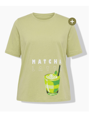 T-shirt classica con smoothie, scollo a girocollo e mezze maniche