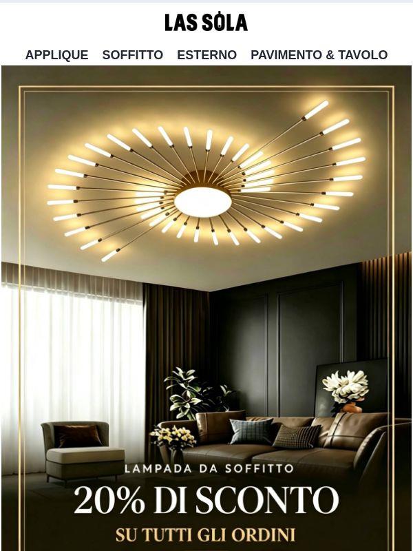 💡 Trasforma la tua casa con il 20% di sconto sull’illuminazione✨