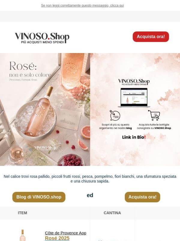 🩷 VINOSO | Rosé Provenzale: secco, fresco, luminoso e facile da abbinare.
