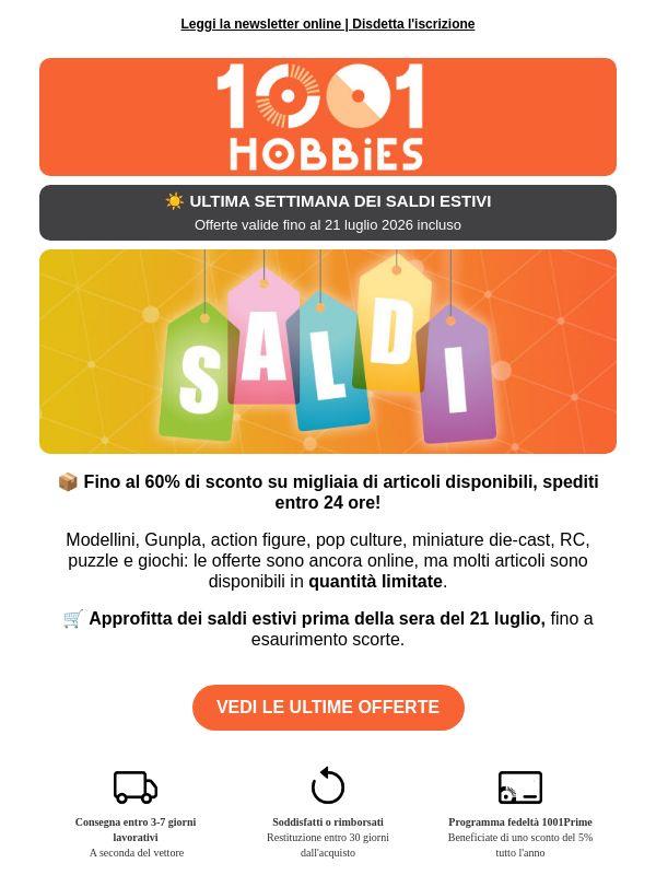 SALDI | Ultima settimana per approfittarne ☀️