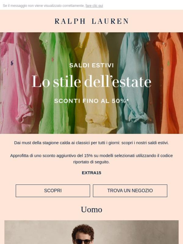 Lo stile dell’estate, con sconti fino al 50%