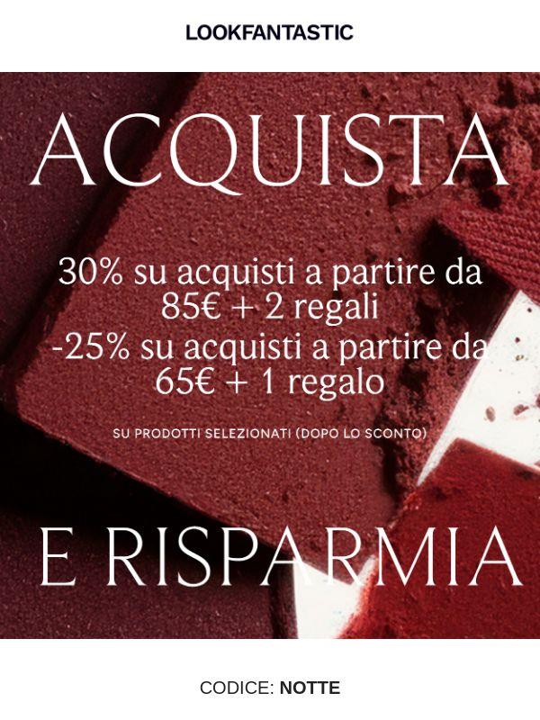 Shopping serale | Ricevi fino a 2 regali + fino al 30% di sconto...