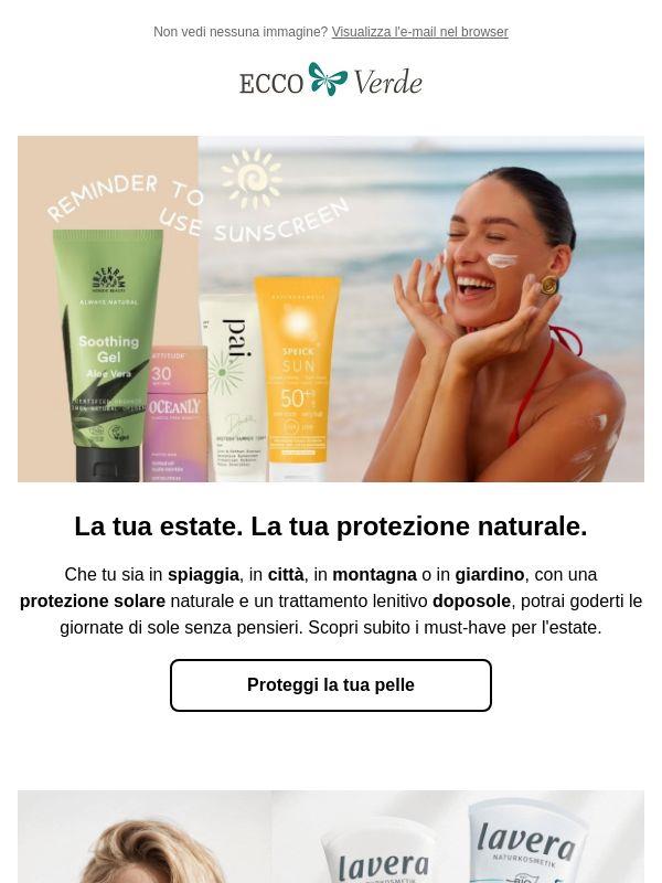 ☀️ Protezione solare che fa bene alla pelle e rispetta l'ambiente