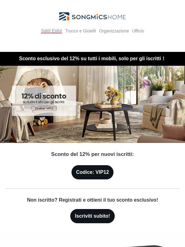 Sconto del 12% per nuovi iscritti！😍