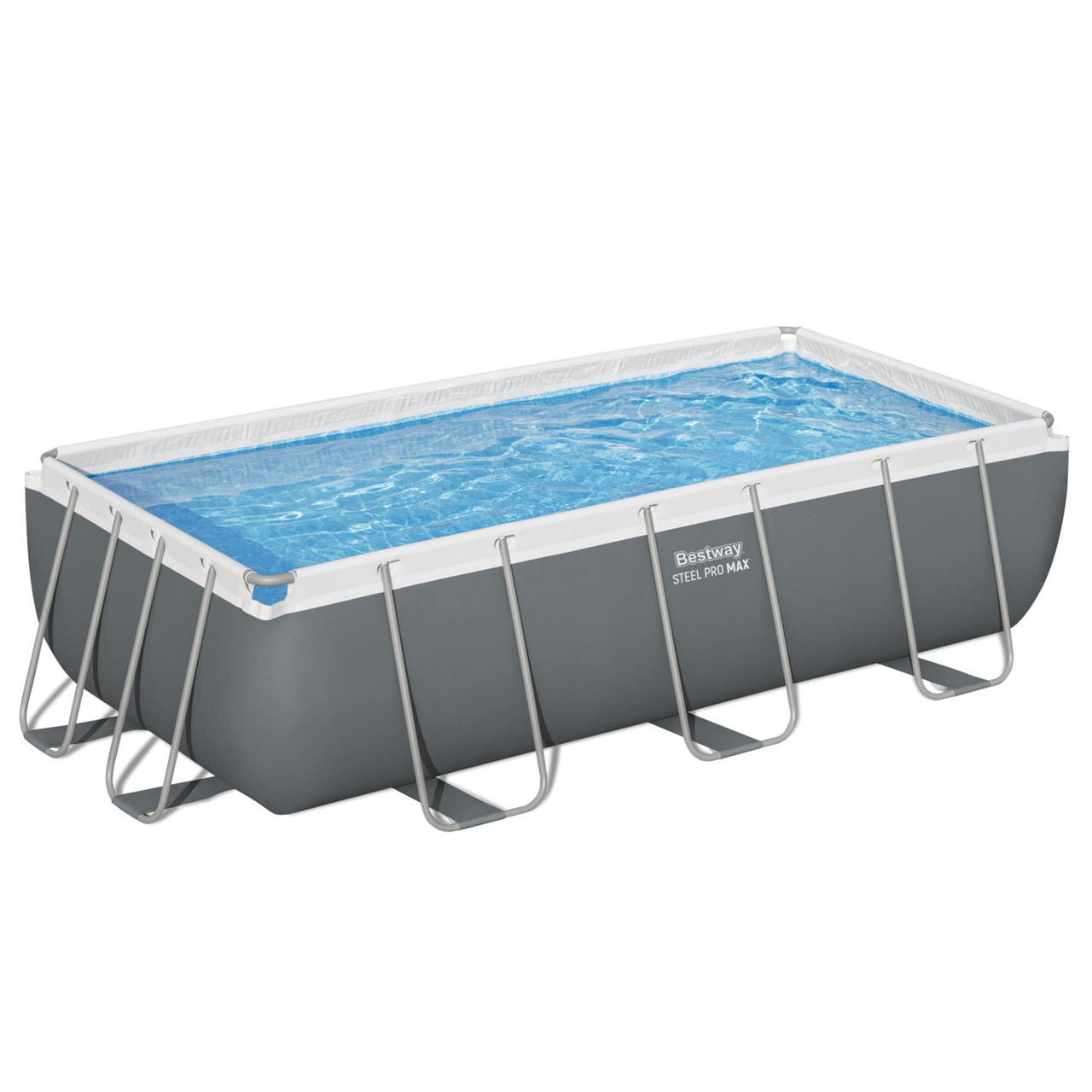 Image of Set piscina da 404x201x100 cm grigio scuro