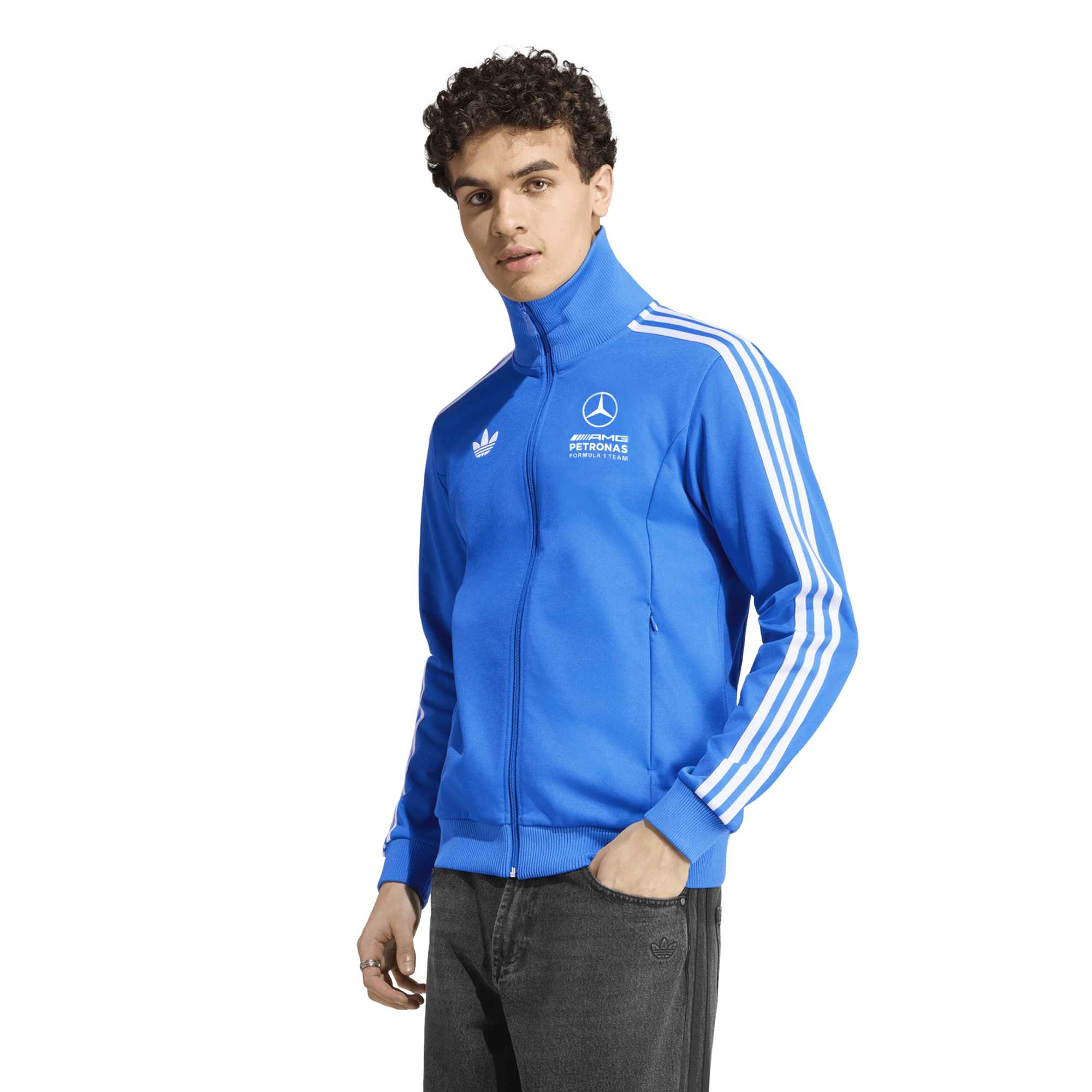 Giacca da tuta Mercedes AMG Petronas adidas Originals Blue Wonder Silverstone Special Edition