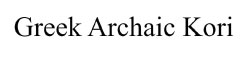 Scopri Brand GREEK ARCHAIC KORI