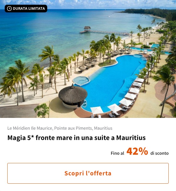 Magia 5* fronte mare in una suite a Mauritius