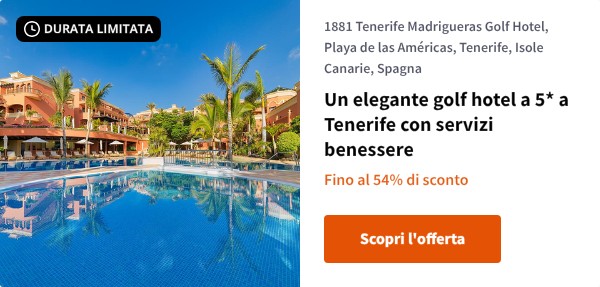 Un elegante golf hotel a 5* a Tenerife con servizi benessere