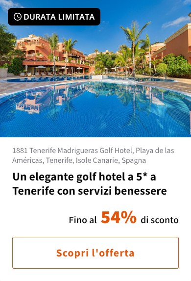 Un elegante golf hotel a 5* a Tenerife con servizi benessere