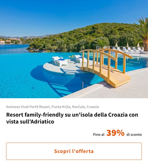 Resort family-friendly su un'isola della Croazia con vista sull'Adriatico