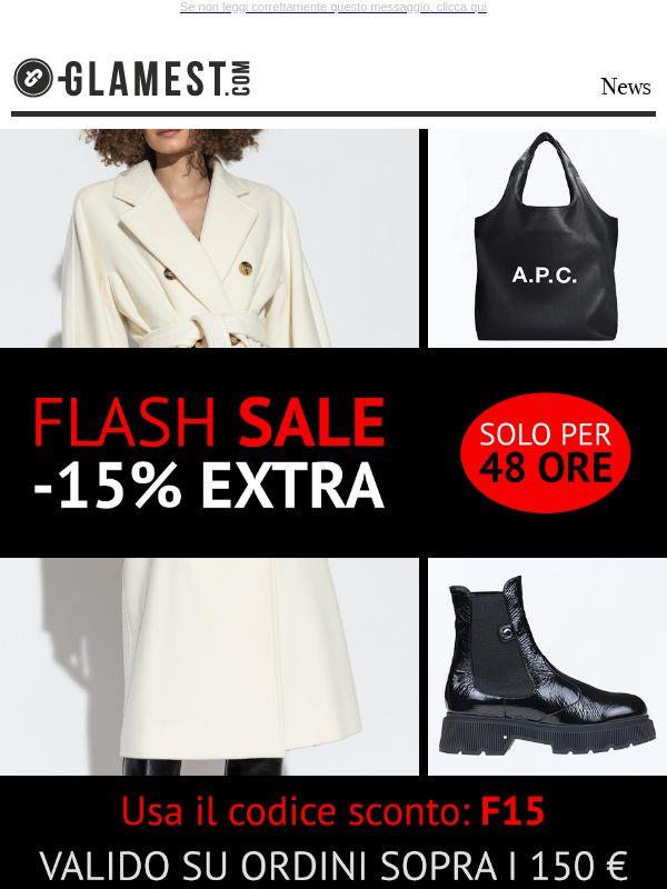 Flash Sale: -15% EXTRA solo per 48 ore
