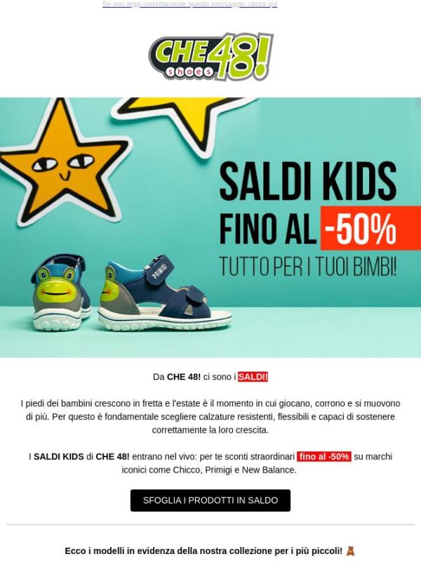🧸 SALDI KIDS da CHE 48!: sconti fino al -50% sulle migliori marche